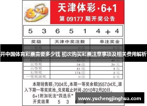 开中国体育彩票需要多少钱 初次购买彩票注意事项及相关费用解析